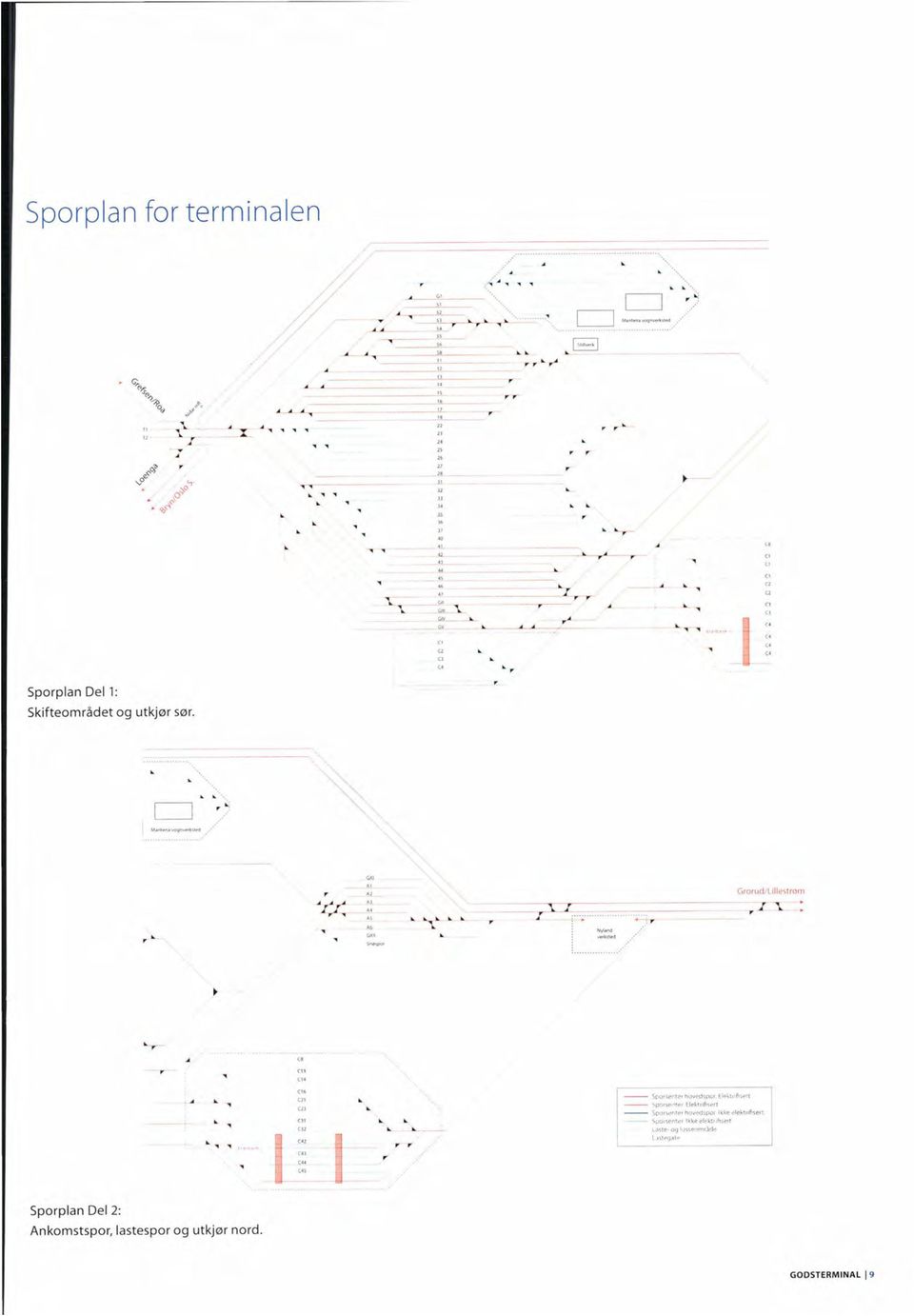 CJ l M.lnt~n.Jvoqnv~lhted 1 \ l Grorud/Lill es trom,. I '\. E5 pu~terhnvedspor El~:"ktlrfi>E>rt ~porsenter Elektrrfis~rt Sporsentt:>r Ikke e!