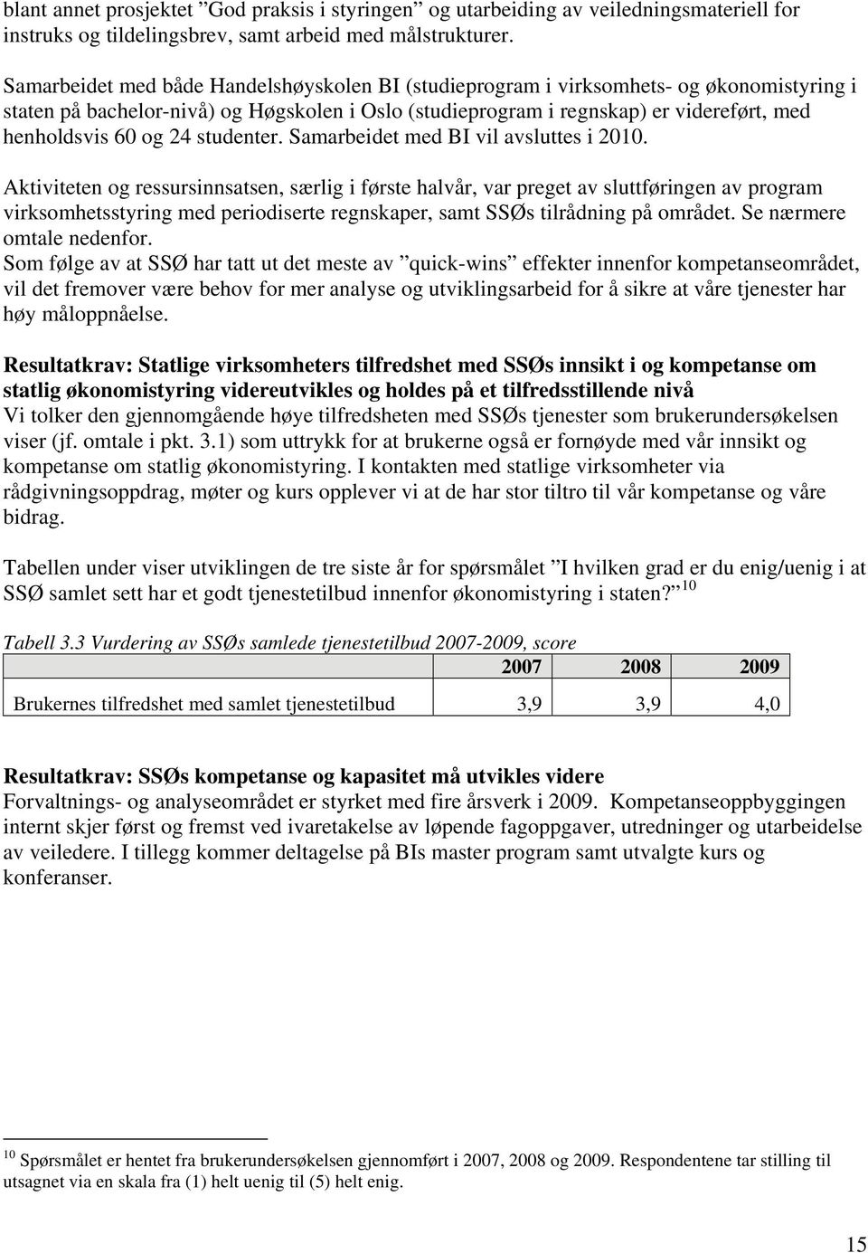 24 studenter. Samarbeidet med BI vil avsluttes i 2010.