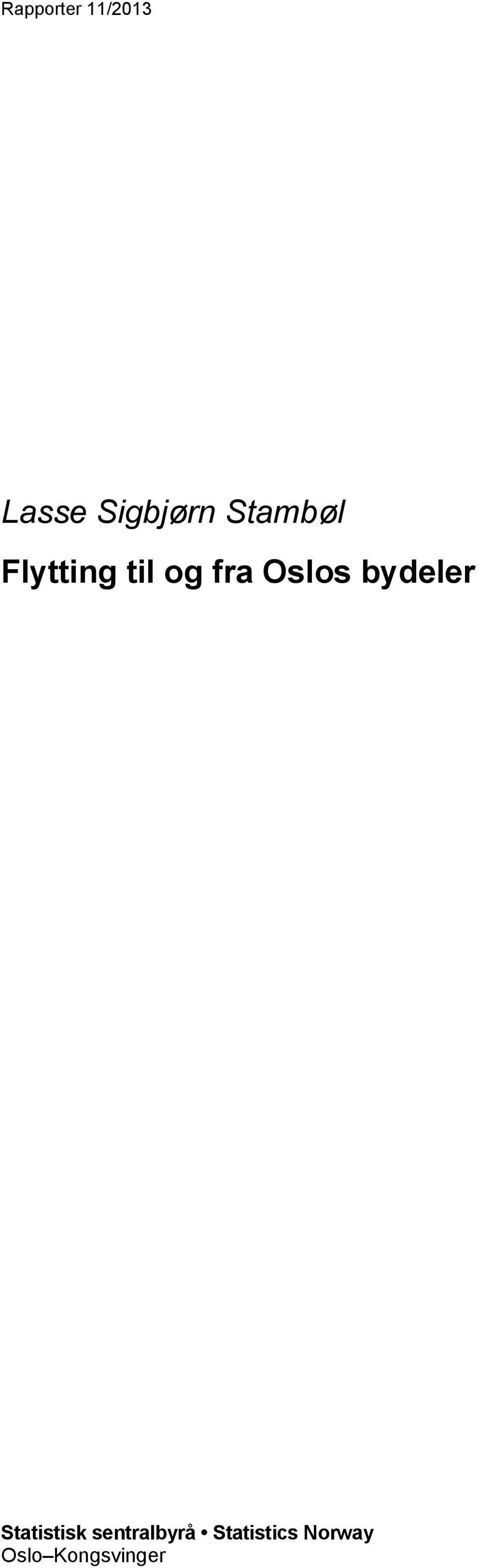 Oslos bydeler Statistisk