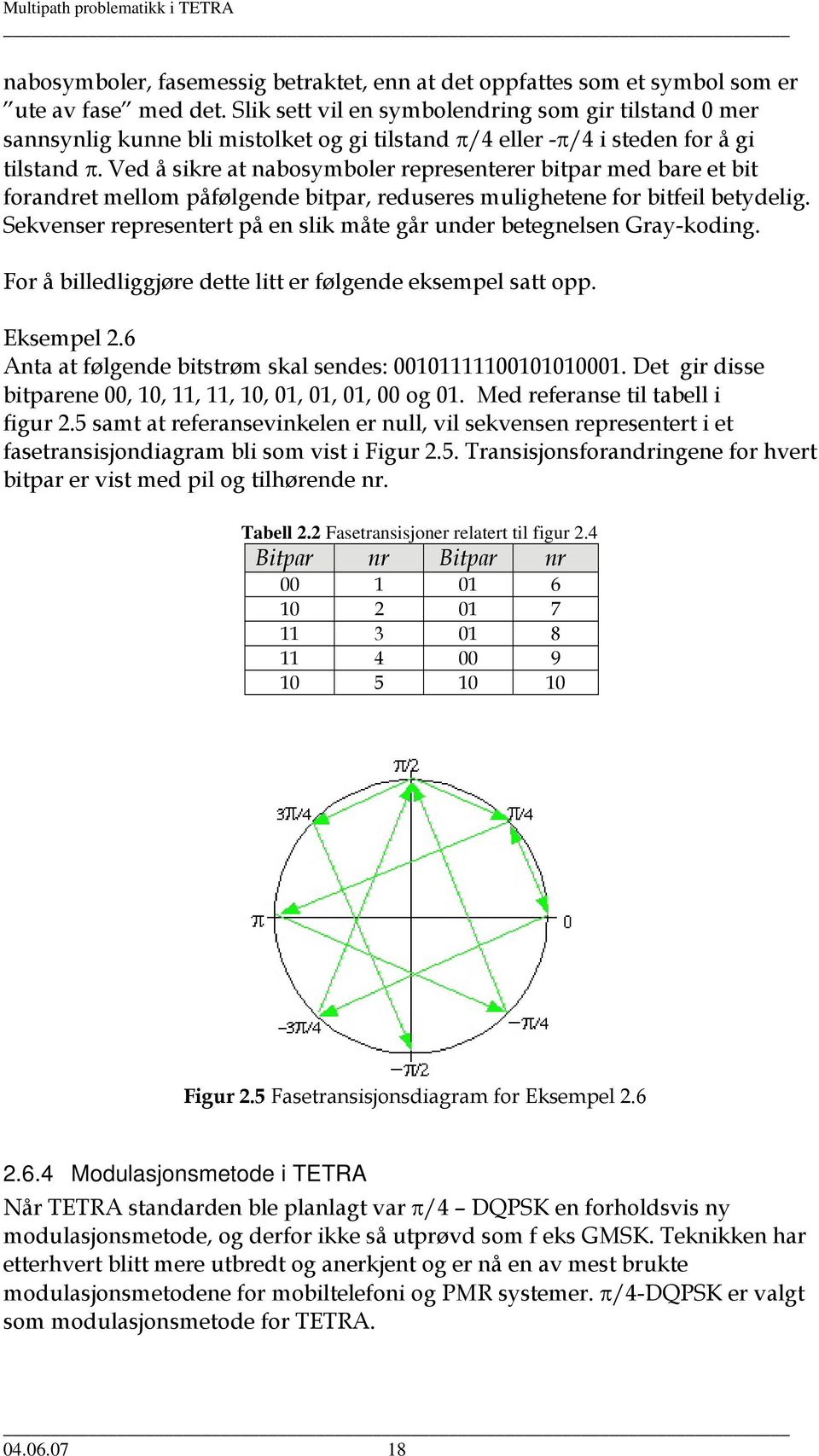 Ved å sikre at nabosymboler representerer bitpar med bare et bit forandret mellom påfølgende bitpar, reduseres mulighetene for bitfeil betydelig.