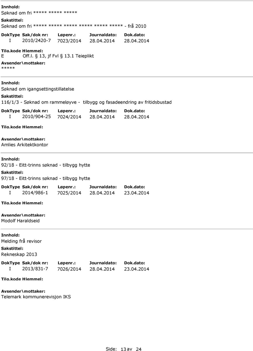 2010/904-25 7024/2014 mlies rkitektkontor 92/18 - Eitt-trinns søknad - tilbygg hytte 97/18 - Eitt-trinns søknad - tilbygg