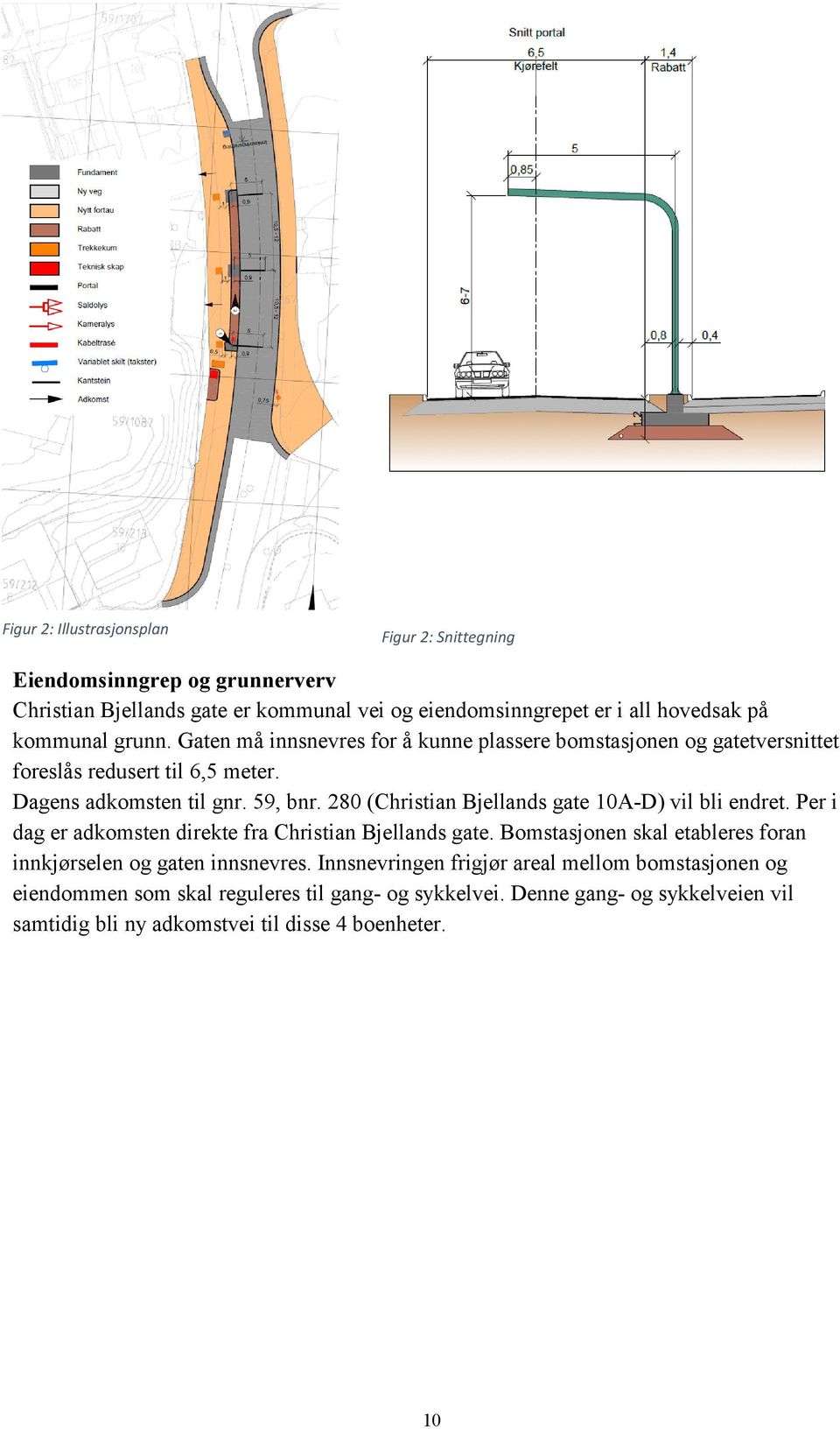 280 (Christian Bjellands gate 10A-D) vil bli endret. Per i dag er adkomsten direkte fra Christian Bjellands gate.