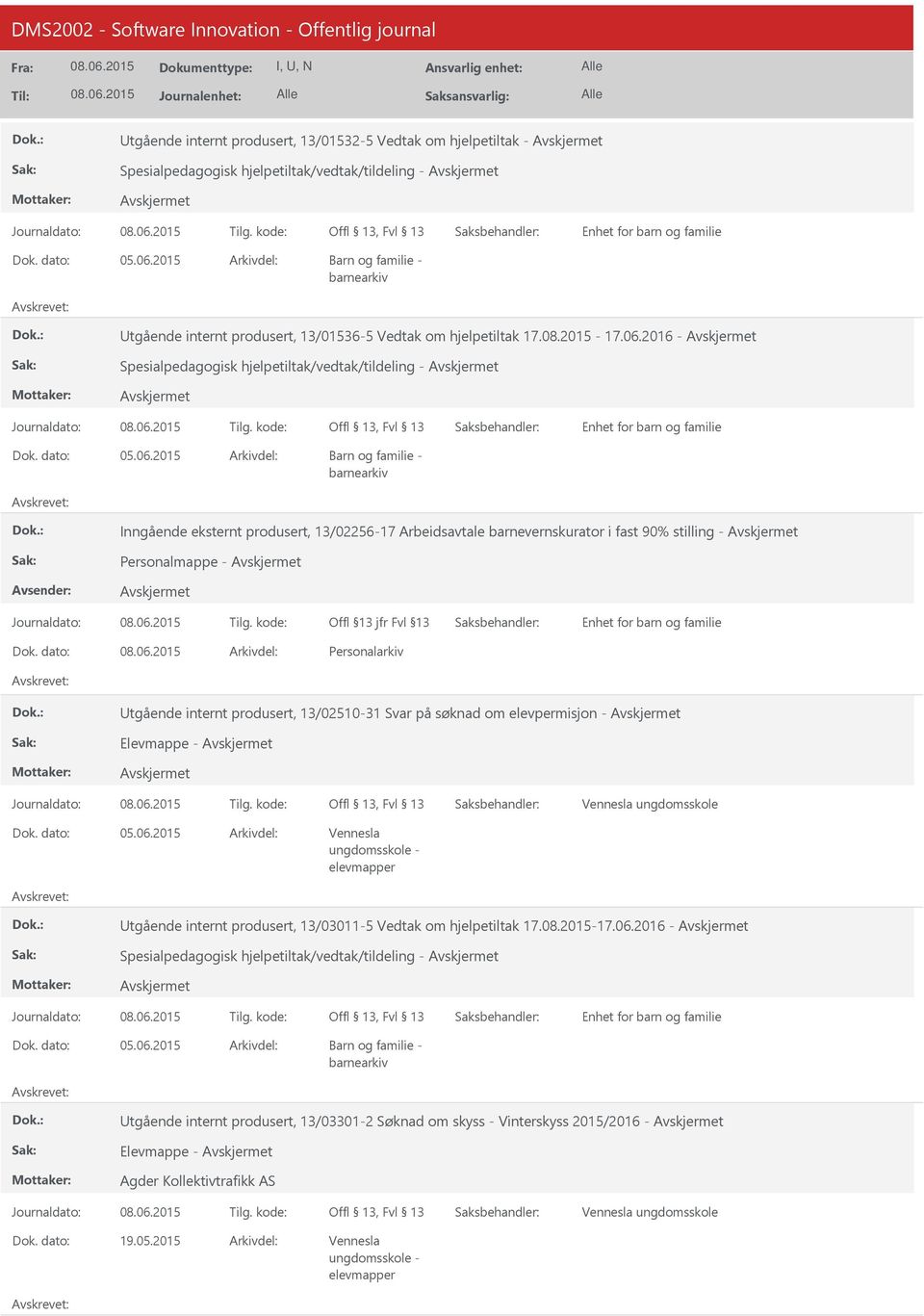 2016 - Spesialpedagogisk hjelpetiltak/vedtak/tildeling - Inngående eksternt produsert, 13/02256-17 Arbeidsavtale barnevernskurator i fast 90% stilling - Personalmappe - tgående internt