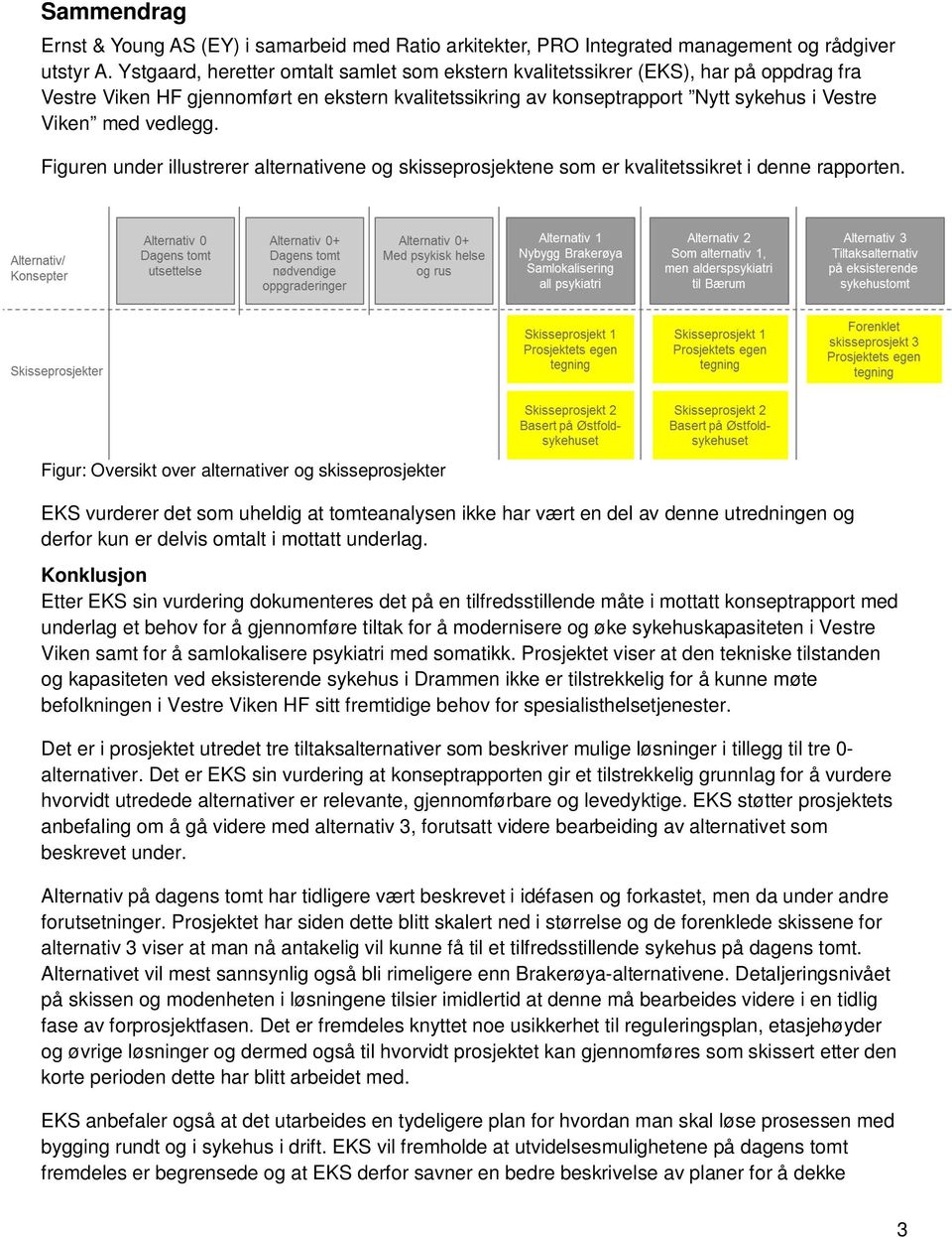 vedlegg. Figuren under illustrerer alternativene og skisseprosjektene som er kvalitetssikret i denne rapporten.