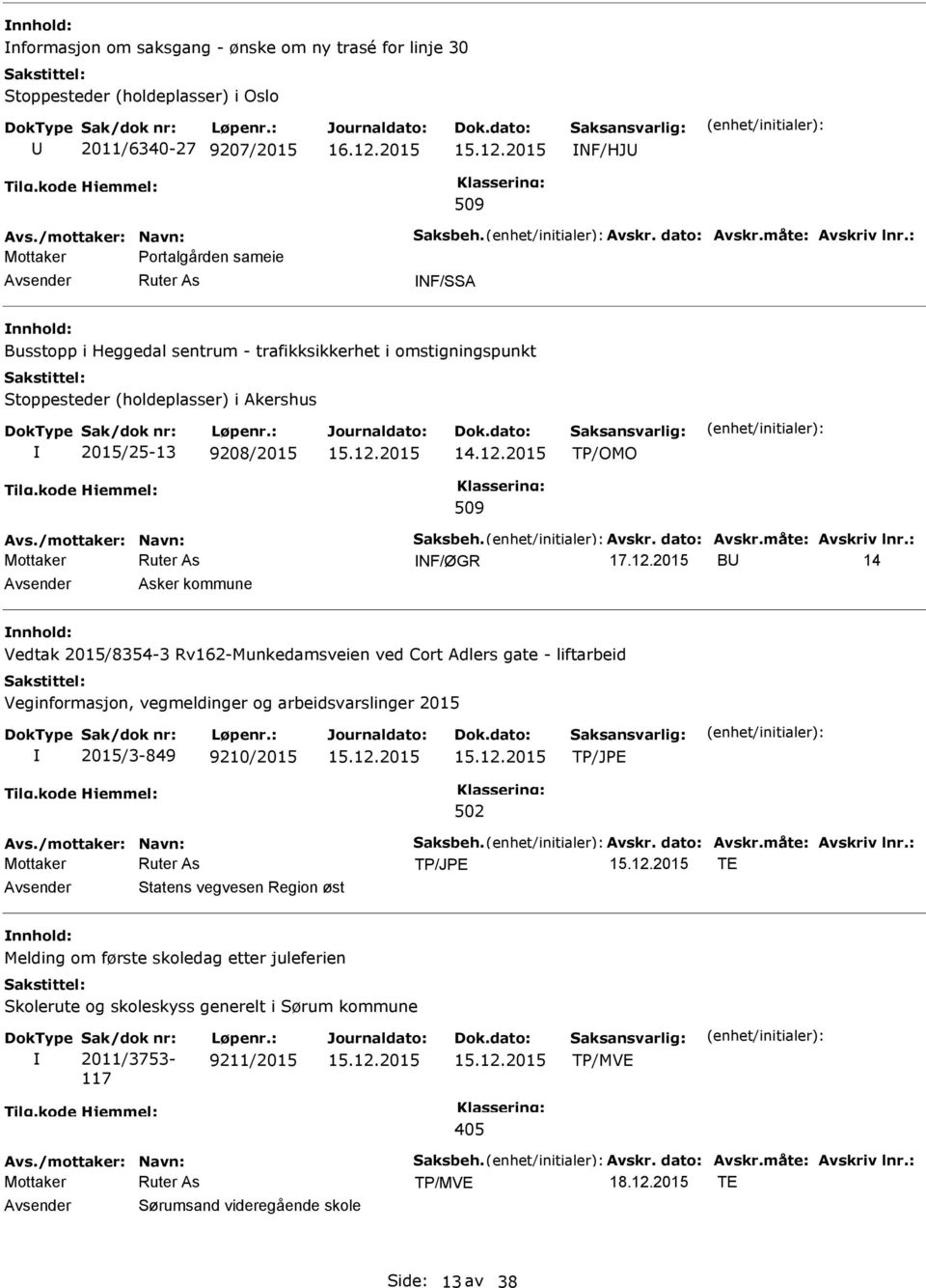 Rv162-Munkedamsveien ved Cort Adlers gate - liftarbeid Veginformasjon, vegmeldinger og arbeidsvarslinger 2015 2015/3-849 9210/2015 502 TE Statens vegvesen Region øst