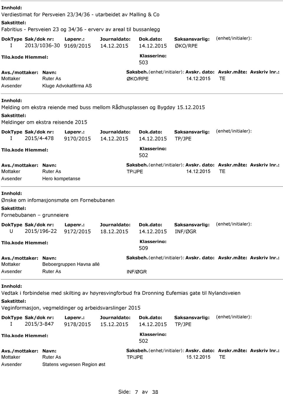 om infomasjonsmøte om Fornebubanen Fornebubanen grunneiere 2015/196-22 9172/2015 NF/ØGR 509 Mottaker Beboergruppen Havna allé NF/ØGR Vedtak i forbindelse med skilting av