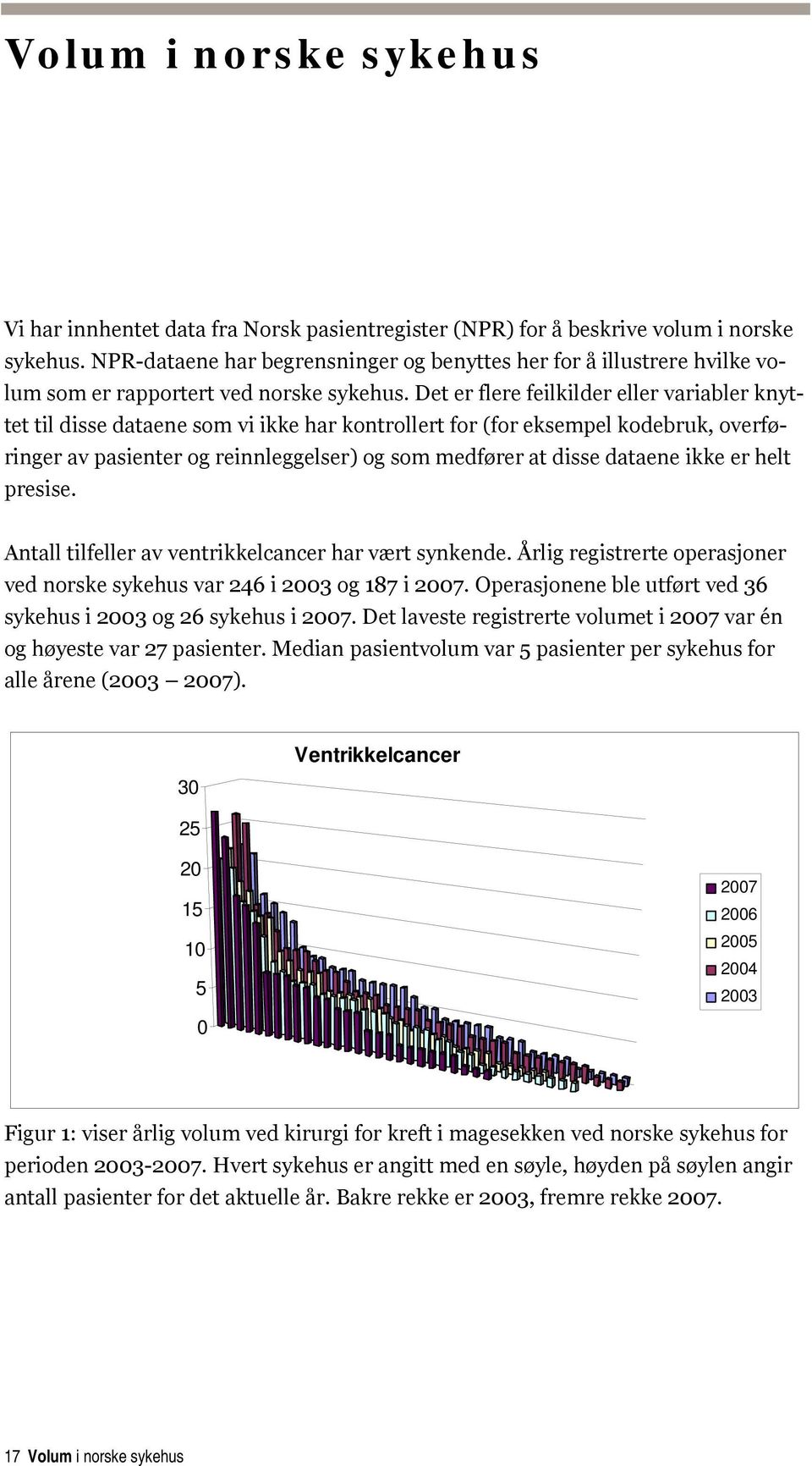 Det er flere feilkilder eller variabler knyttet til disse dataene som vi ikke har kontrollert for (for eksempel kodebruk, overføringer av pasienter og reinnleggelser) og som medfører at disse dataene