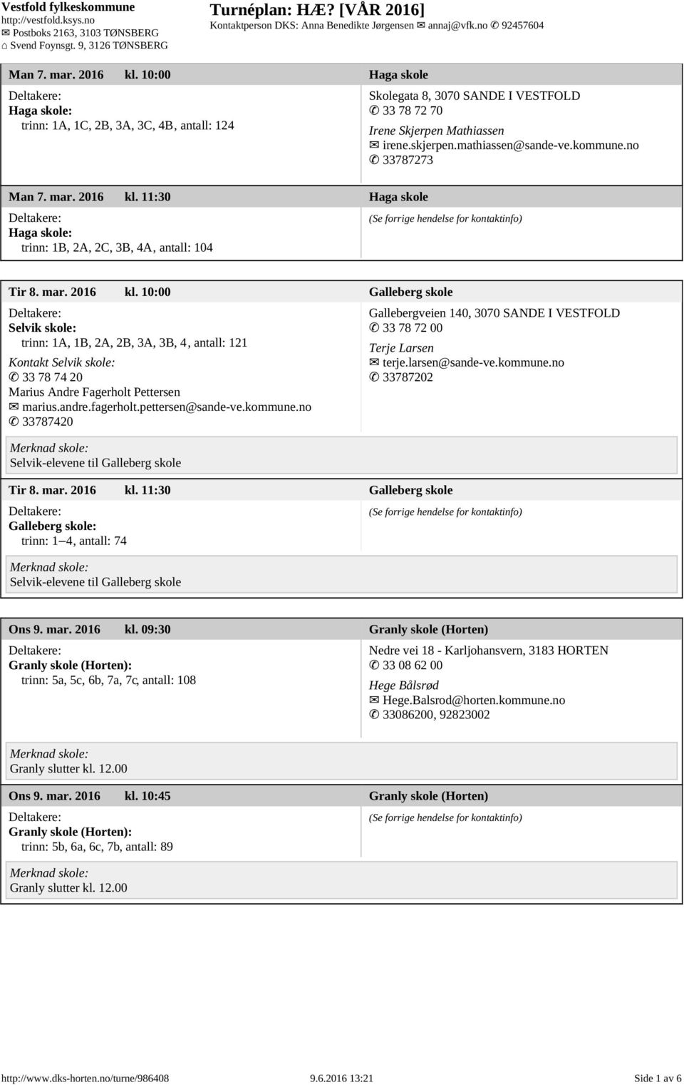 11:30 Haga skole Haga skole: trinn: 1B, 2A, 2C, 3B, 4A, antall: 104 Tir 8. mar. 2016 kl.