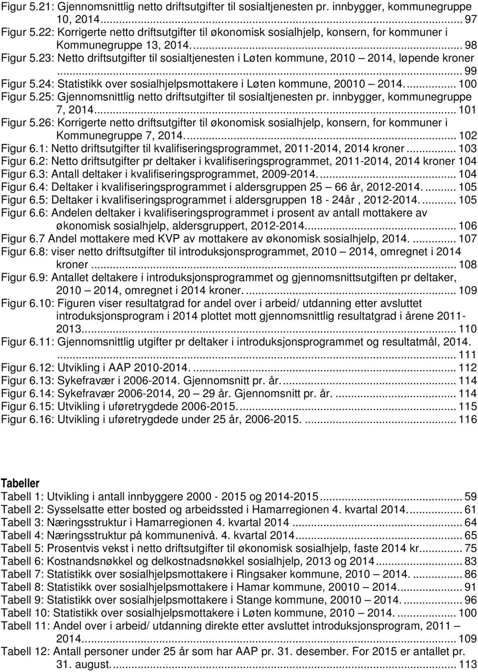 23: Netto driftsutgifter til sosialtjenesten i Løten kommune, 2010 2014, løpende kroner... 99 Figur 5.24: Statistikk over sosialhjelpsmottakere i Løten kommune, 20010 2014.... 100 Figur 5.