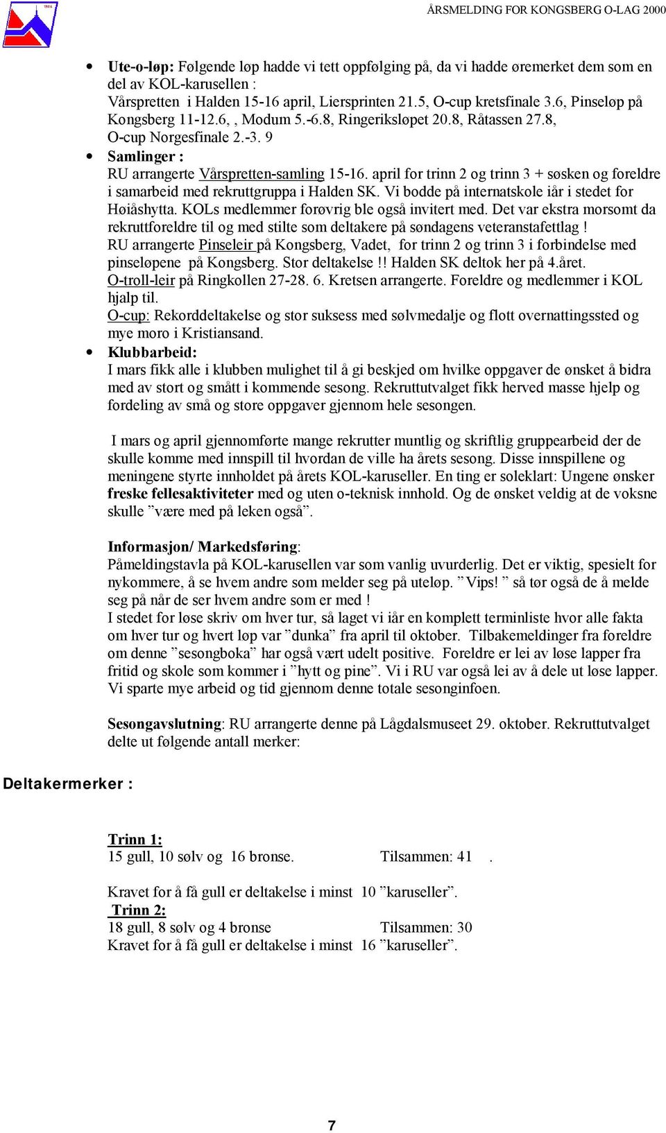 april for trinn 2 og trinn 3 + søsken og foreldre i samarbeid med rekruttgruppa i Halden SK. Vi bodde på internatskole iår i stedet for Høiåshytta. KOLs medlemmer forøvrig ble også invitert med.