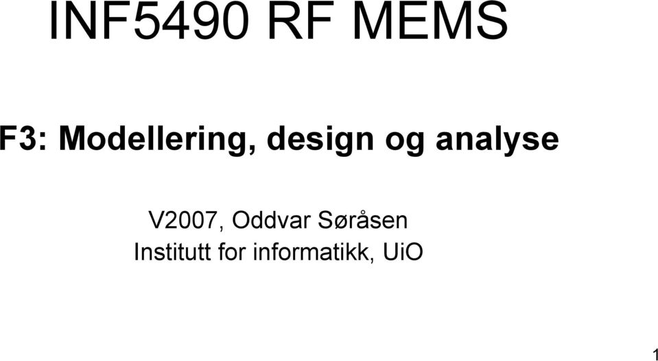 analyse V2007, Oddvar