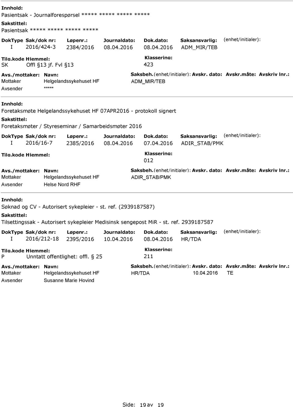 ADR_STAB/MK Helse Nord RHF Søknad og CV - Autorisert sykepleier - st. ref.