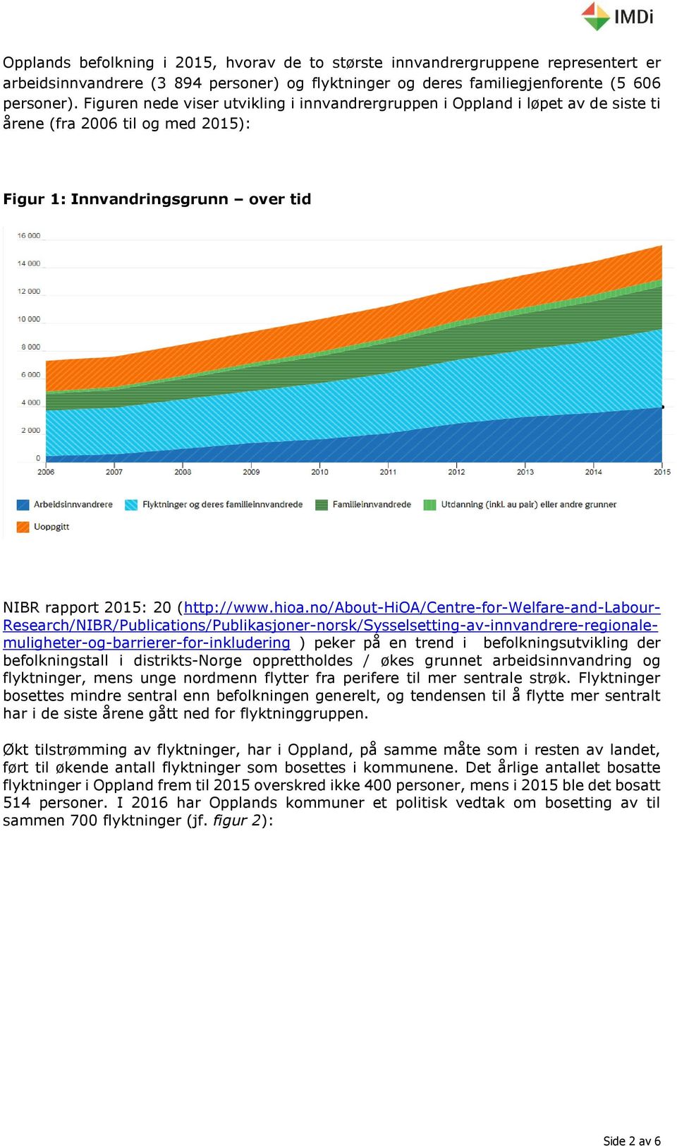 no/about-hioa/centre-for-welfare-and-labour- Research/NIBR/Publications/Publikasjoner-norsk/Sysselsetting-av-innvandrere-regionalemuligheter-og-barrierer-for-inkludering ) peker på en trend i