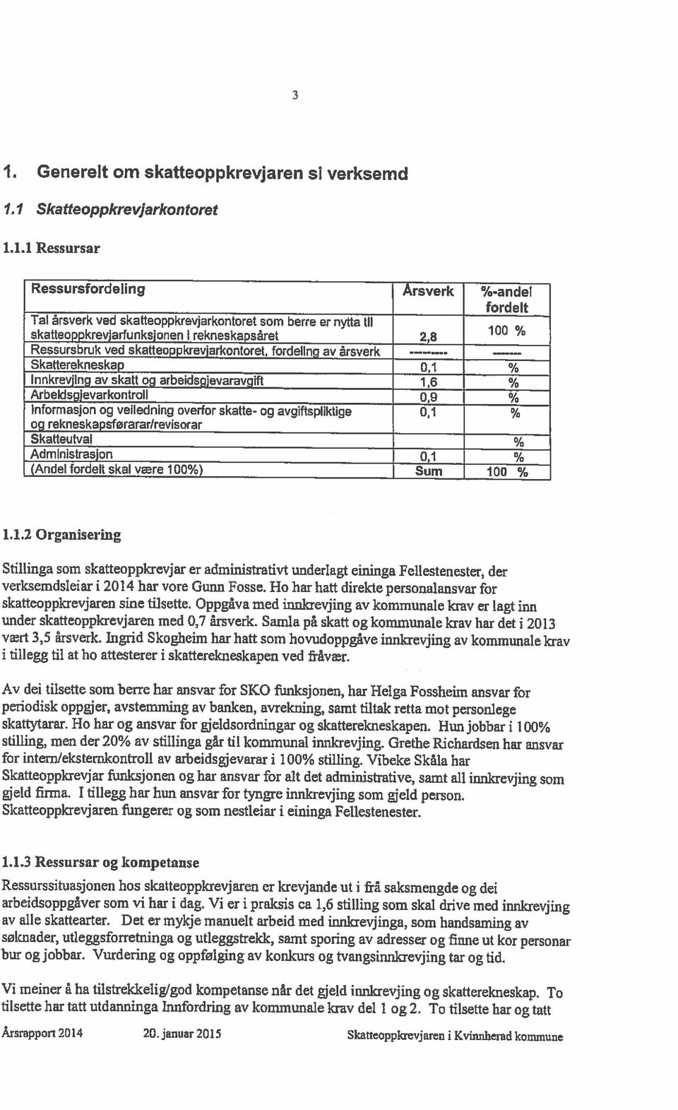 januar 2015 Skatteopplatvjaren i Kvinnhend kommune tilsette har tatt utdanninga bnfordring av kommunale krav del i og 2.