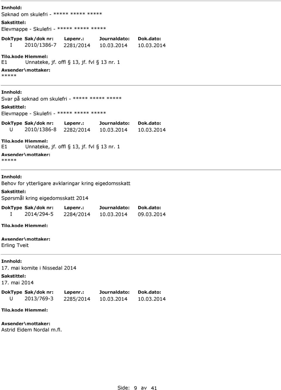 1 Behov for ytterligare avklaringar kring eigedomsskatt Spørsmål kring eigedomsskatt 2014 2014/294-5 2284/2014 09.