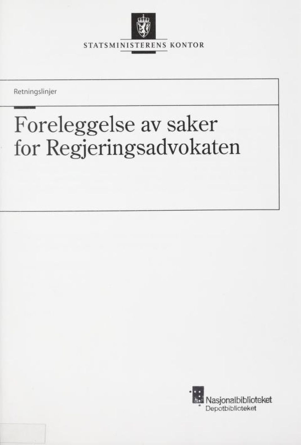 saker for Regjeringsadvokaten