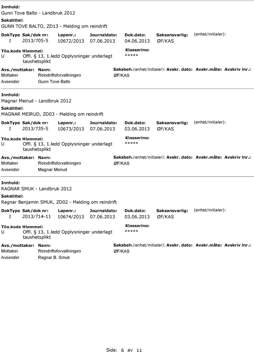 Melding om reindrift 2013/735-5 1067