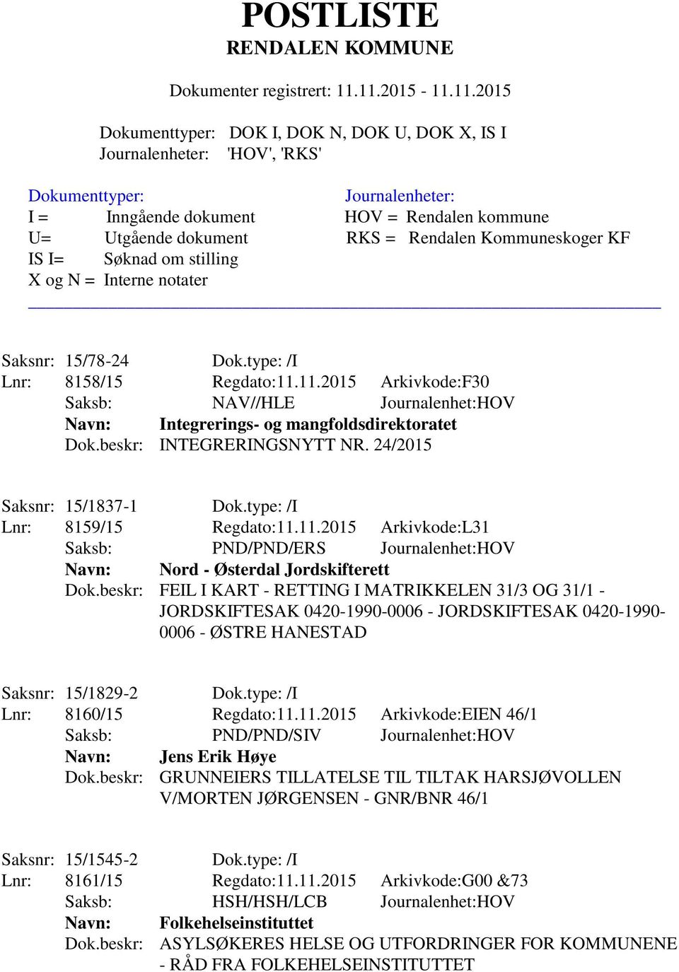 beskr: FEIL I KART - RETTING I MATRIKKELEN 31/3 OG 31/1 - JORDSKIFTESAK 0420-1990-0006 - JORDSKIFTESAK 0420-1990- 0006 - ØSTRE HANESTAD Saksnr: 15/1829-2 Dok.type: /I Lnr: 8160/15 Regdato:11.