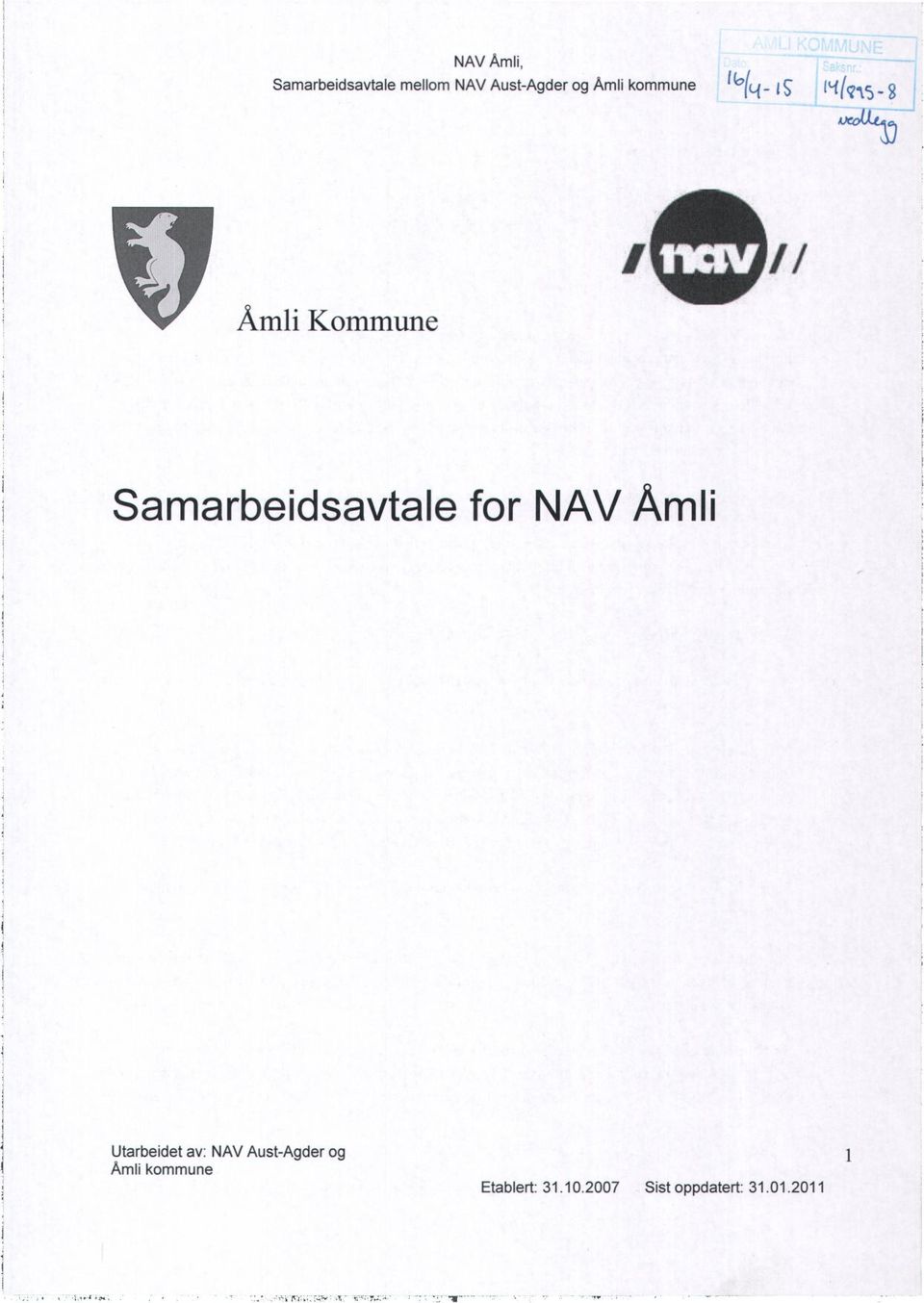 IS" N(415 - occittl, Åmli Kommune