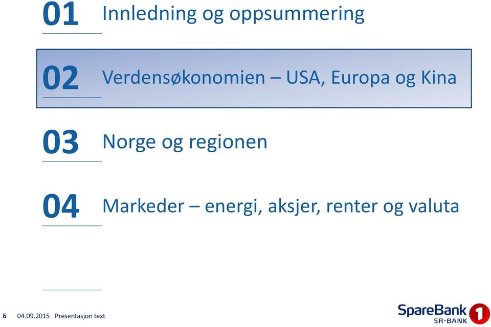 Norge og regionen Markeder energi,