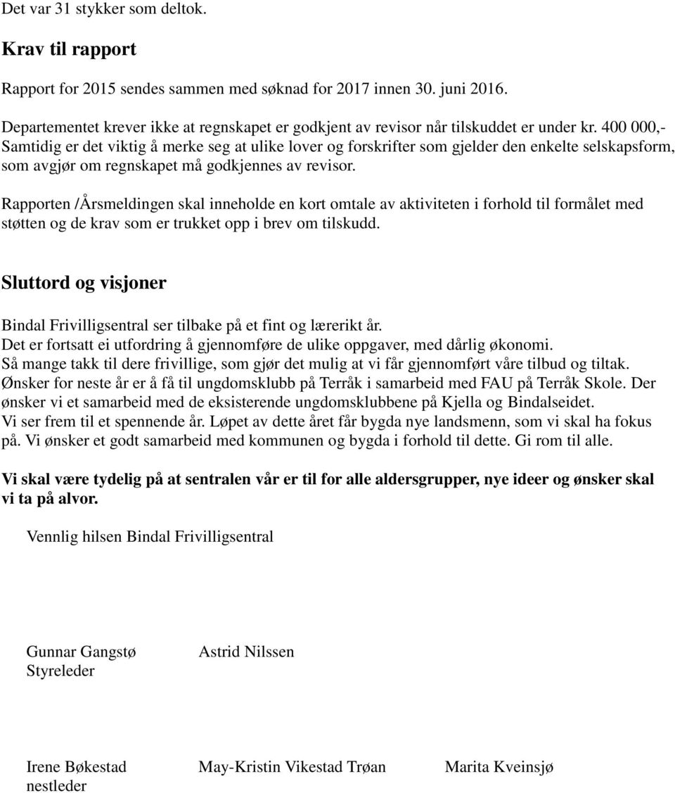 400 000,- Samtidig er det viktig å merke seg at ulike lover og forskrifter som gjelder den enkelte selskapsform, som avgjør om regnskapet må godkjennes av revisor.