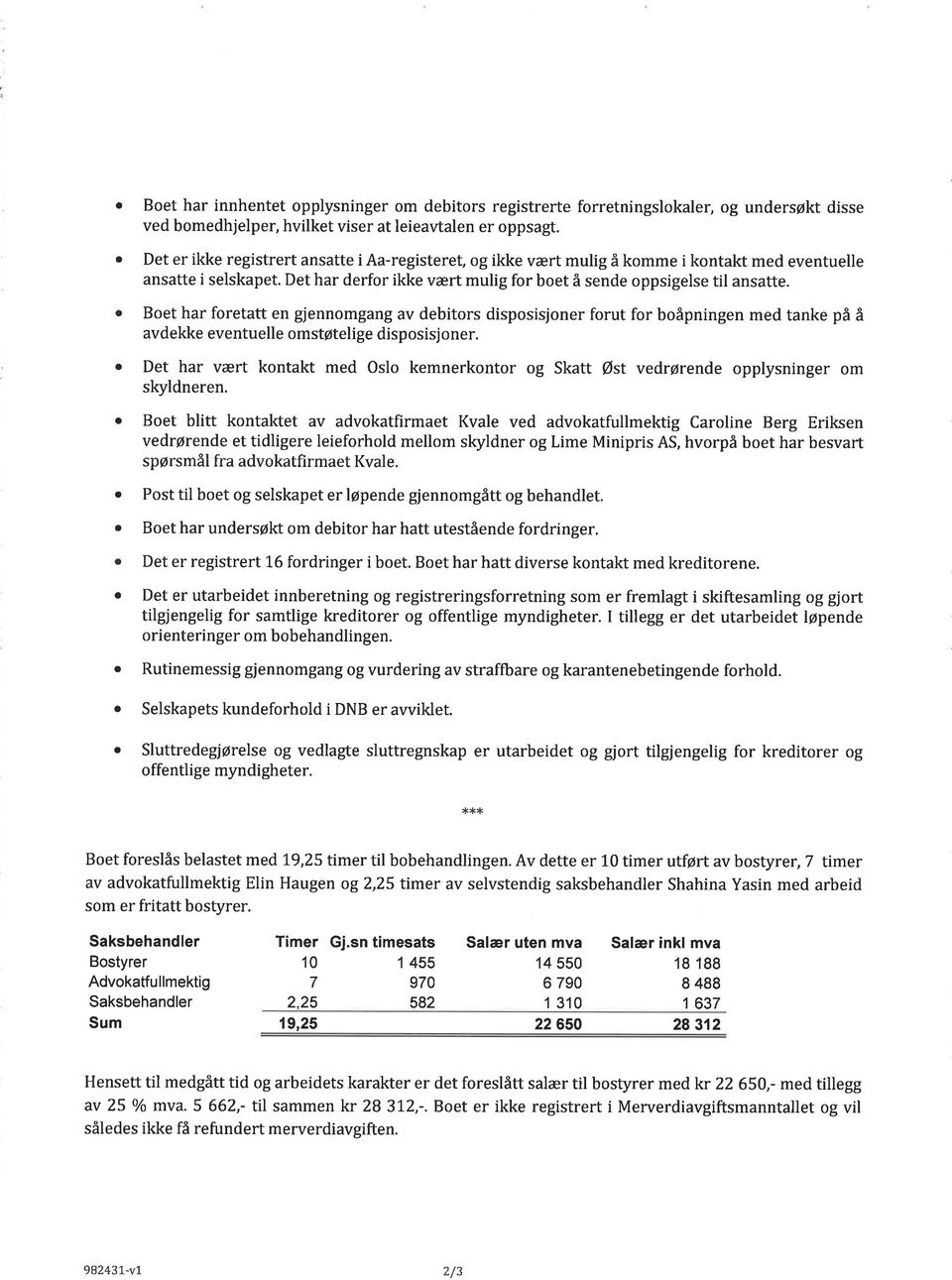 o Boet hr forettt en gjennomgng v debitors disposisjoner forut for boåpningen med tnke på å vdekke eventuelle omstøtelige disposisjoner.