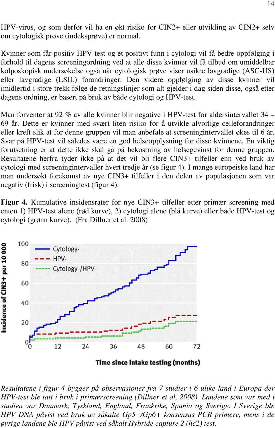 undersøkelse også når cytologisk prøve viser usikre lavgradige (ASC-US) eller lavgradige (LSIL) forandringer.