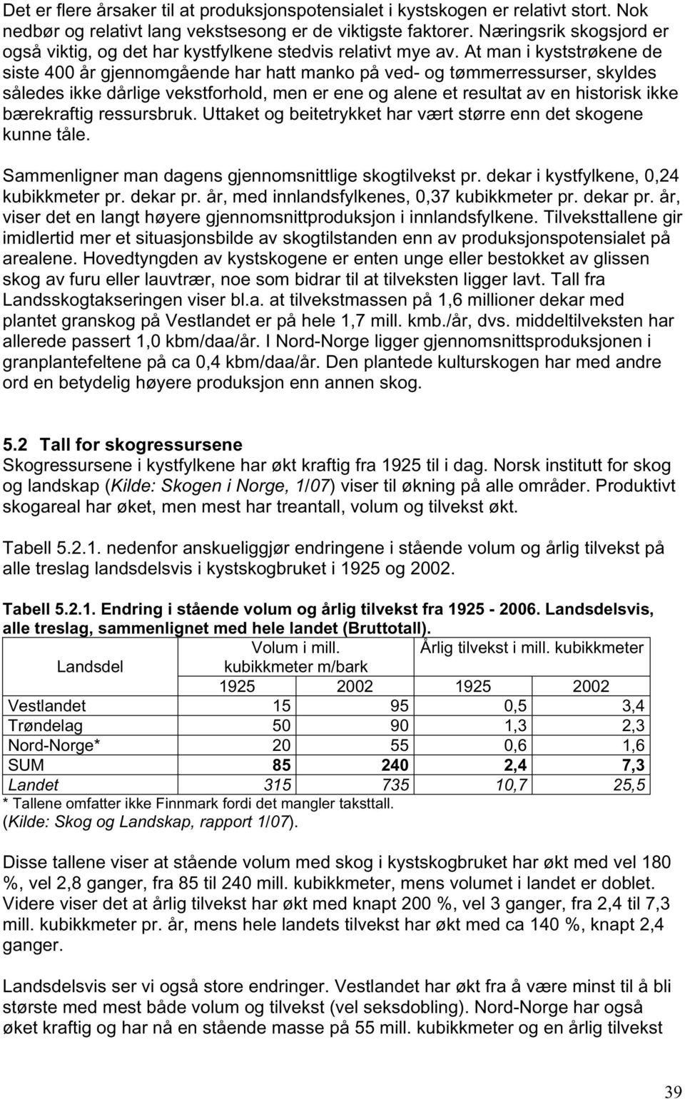 At man i kyststrøkene de siste 400 år gjennomgående har hatt manko på ved- og tømmerressurser, skyldes således ikke dårlige vekstforhold, men er ene og alene et resultat av en historisk ikke