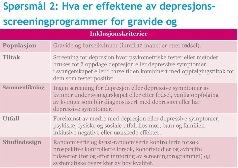 kombinert med oppfølgingstiltak for dem som tester positivt.