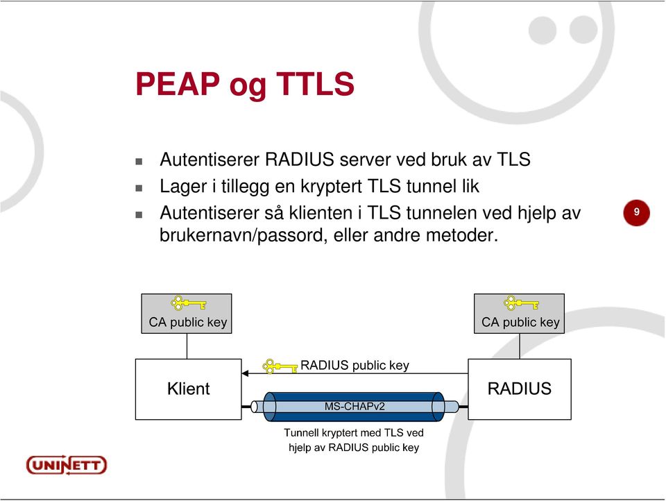 lik Autentiserer så klienten i TLS tunnelen ved