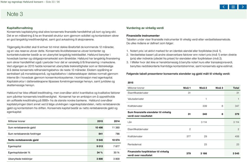 Tilgjengelig likviditet skal til enhver tid minst dekke låneforfall de kommende 12 måneder, og en viss reserve utover dette.