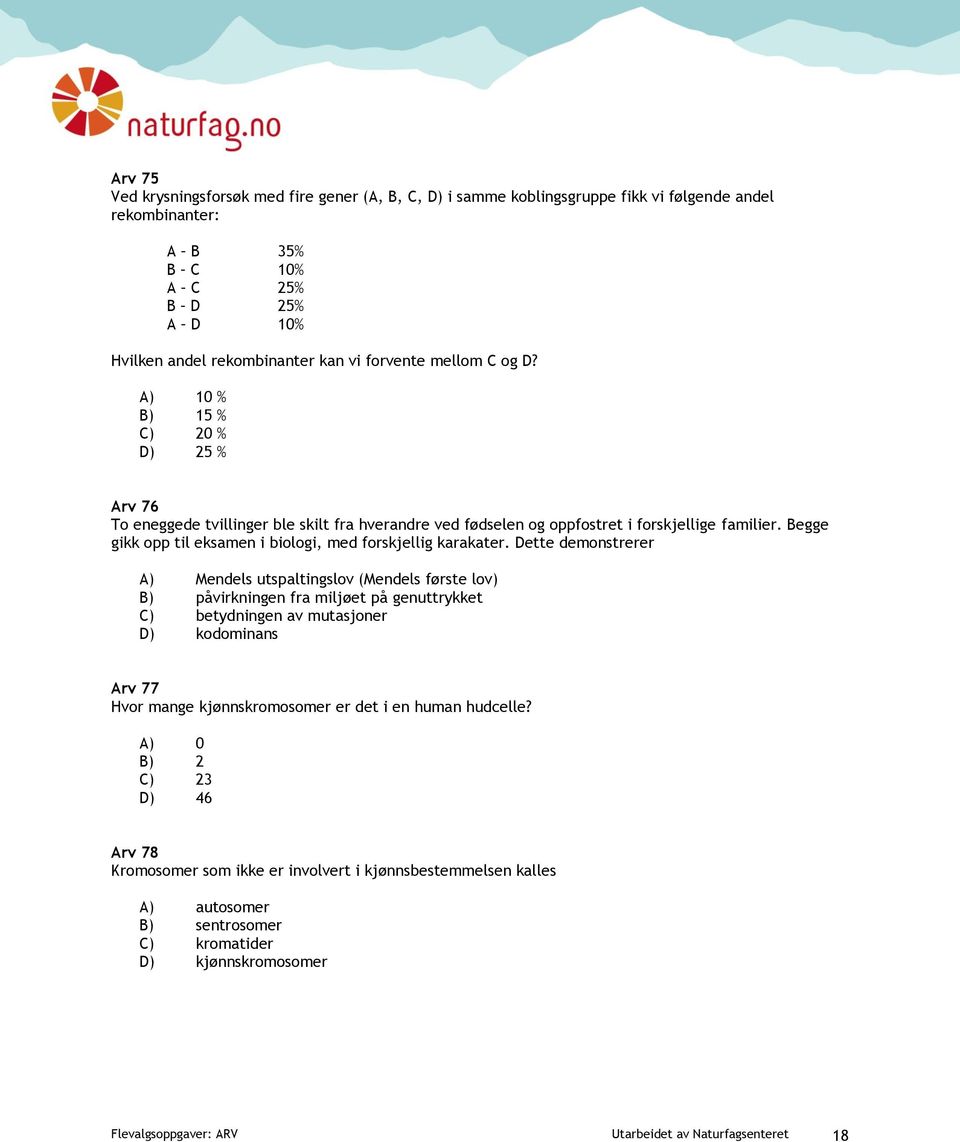 Begge gikk opp til eksamen i biologi, med forskjellig karakater.