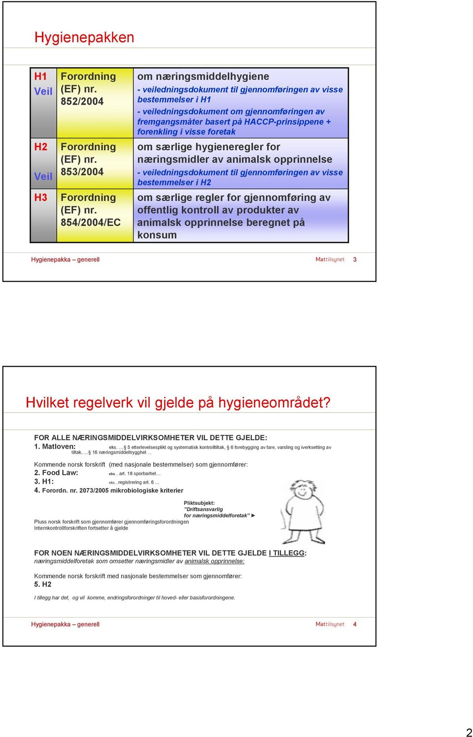 forenkling i visse foretak om særlige hygieneregler for næringsmidler av animalsk opprinnelse - veiledningsdokument til gjennomføringen av visse bestemmelser i H2 om særlige regler for gjennomføring