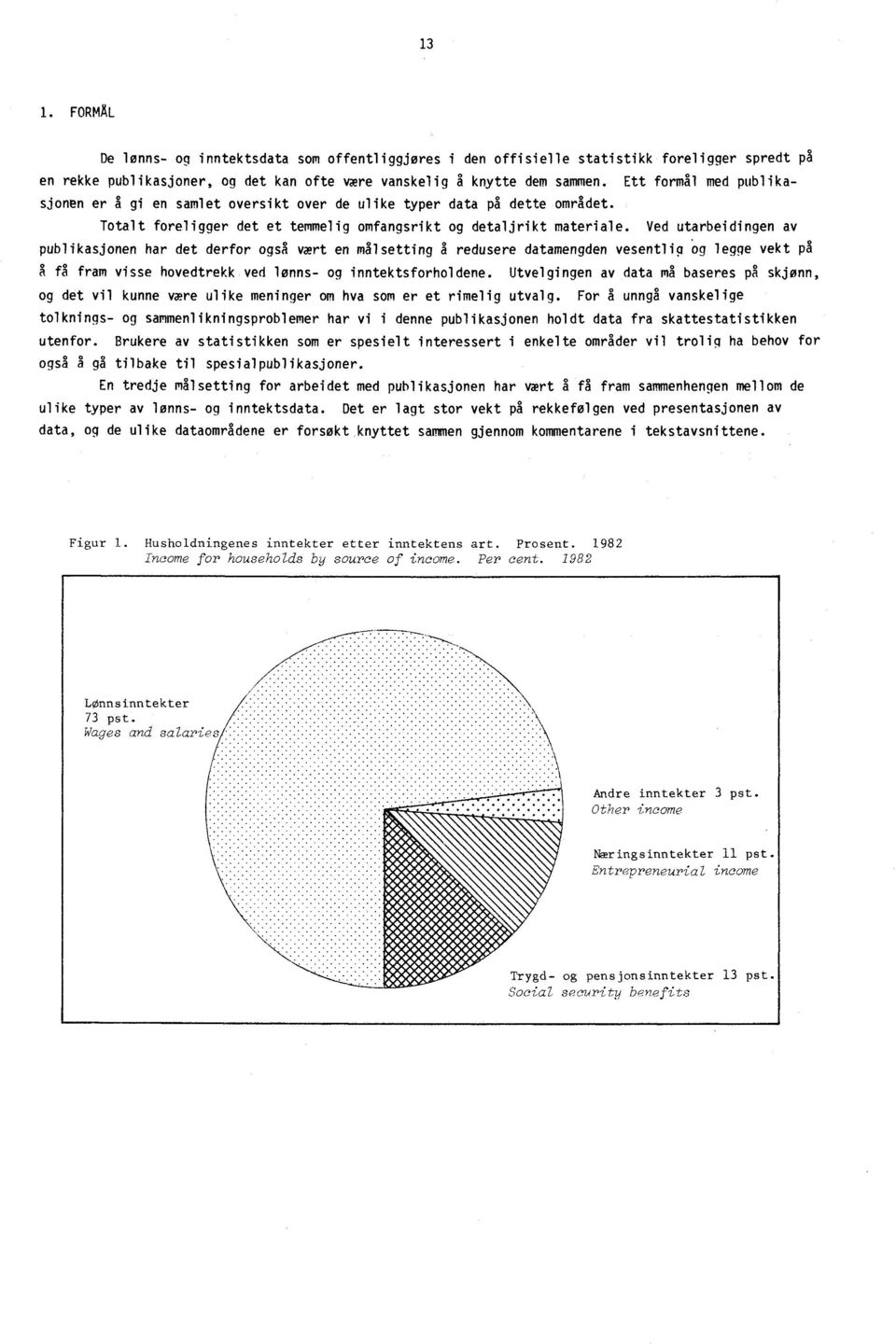 Ved utarbeidingen av publikasjonen har det derfor også vært en målsetting å redusere datamengden vesentlig Og legge vekt på A få fram visse hovedtrekk ved lønns- og inntektsforholdene.