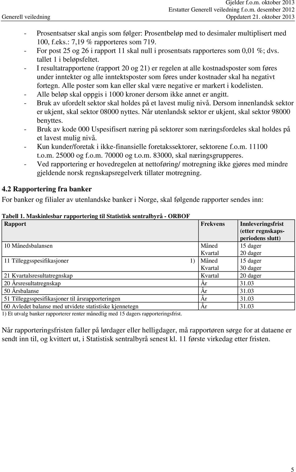 - I resultatrapportene (rapport 20 og 21) er regelen at alle kostnadsposter som føres under inntekter og alle inntektsposter som føres under kostnader skal ha negativt fortegn.