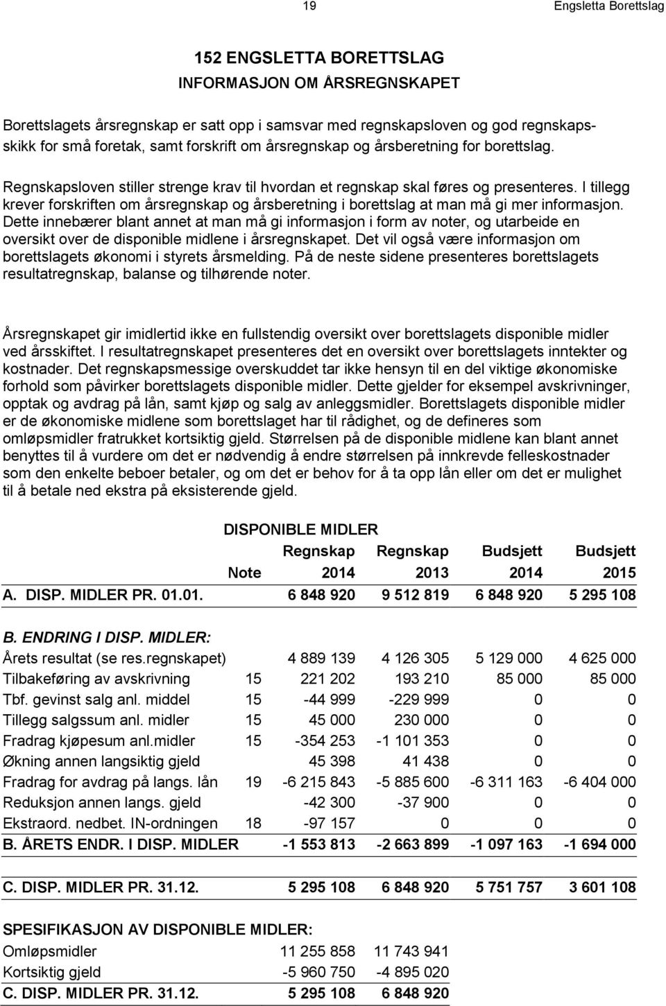 I tillegg krever forskriften om årsregnskap og årsberetning i borettslag at man må gi mer informasjon.