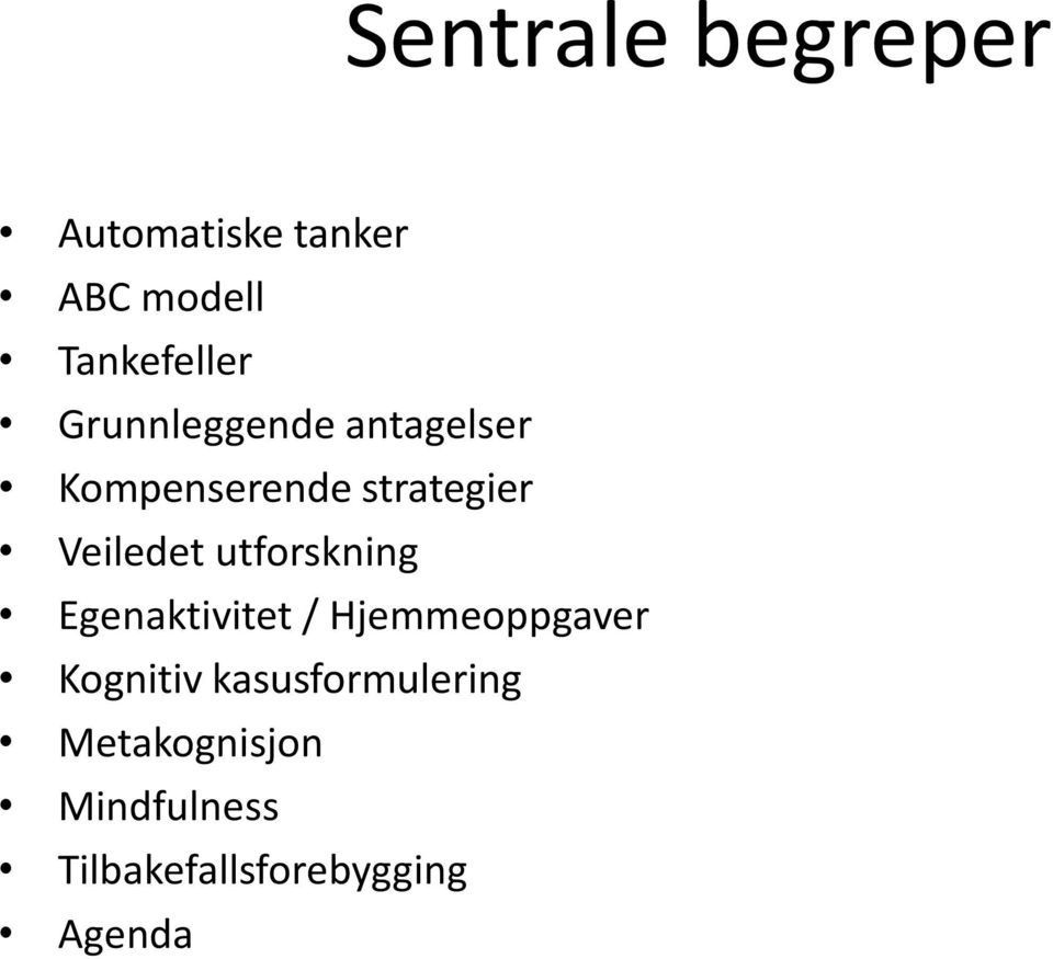 utforskning Egenaktivitet / Hjemmeoppgaver Kognitiv