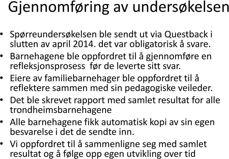 Eiere av familiebarnehager ble oppfordret til å reflektere sammen med sin pedagogiske veileder.