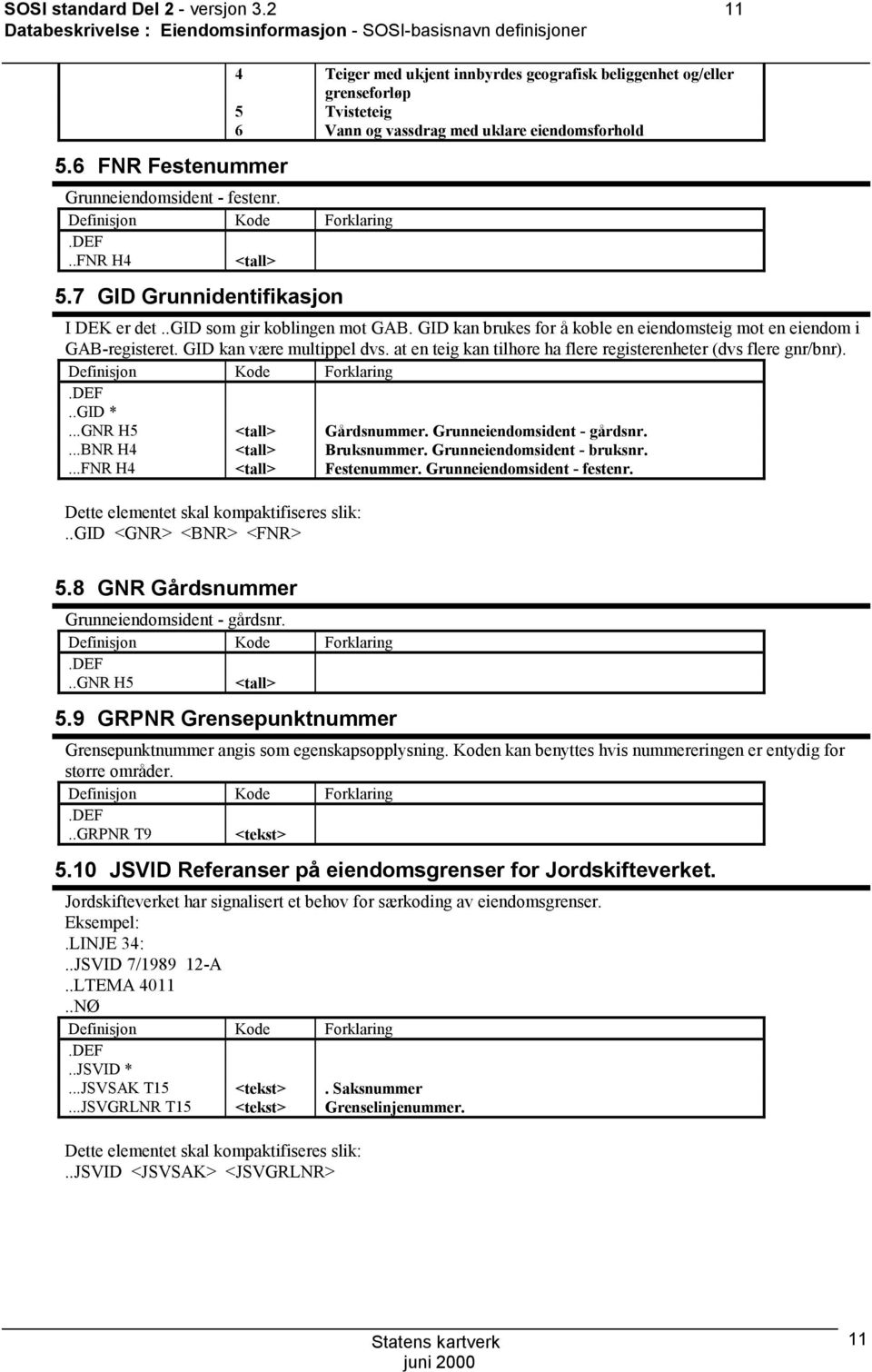 koble en eiendomsteig mot en eiendom i GAB-registeret GID kan være multippel dvs at en teig kan tilhøre ha flere registerenheter (dvs flere gnr/bnr) GID * GNR H5 <tall> Gårdsnummer Grunneiendomsident