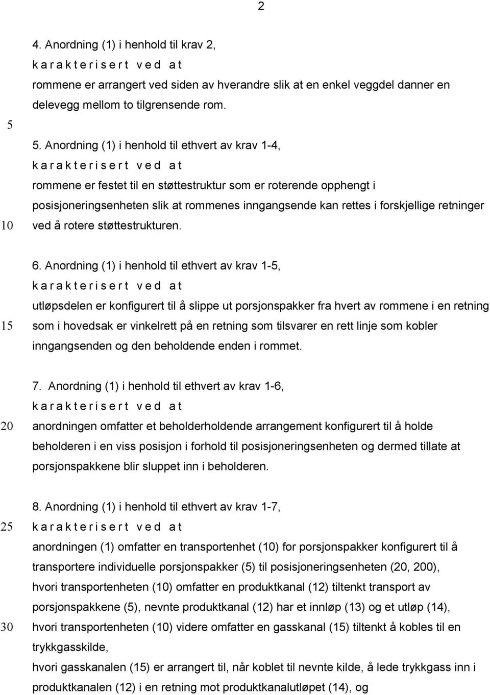 retninger ved å rotere støttestrukturen. 6.