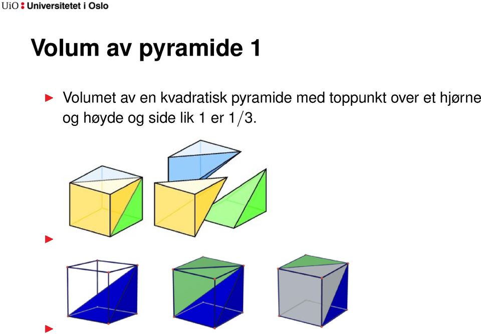 med toppunkt over et hjørne