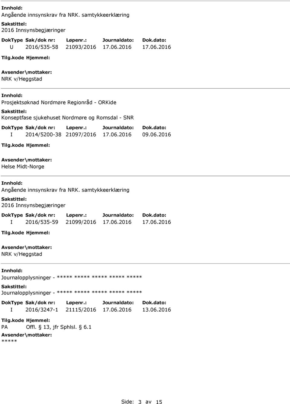 Nordmøre Regionråd - ORKide Konseptfase sjukehuset Nordmøre og Romsdal - SNR 2014/5200-38 21097/2016 09.06.