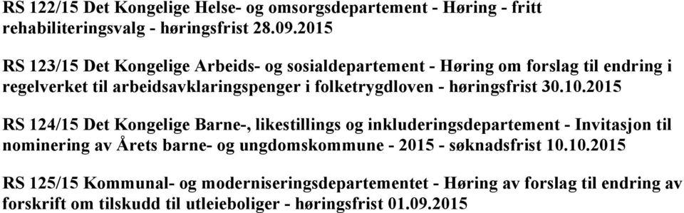 - høringsfrist 30.10.