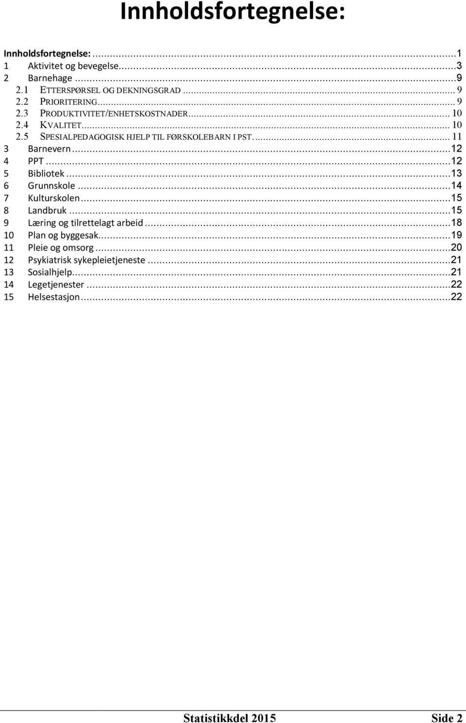 .. 12 5 Bibliotek... 13 6 Grunnskole... 14 7 Kulturskolen... 15 8 Landbruk... 15 9 Læring og tilrettelagt arbeid... 18 10 Plan og byggesak.