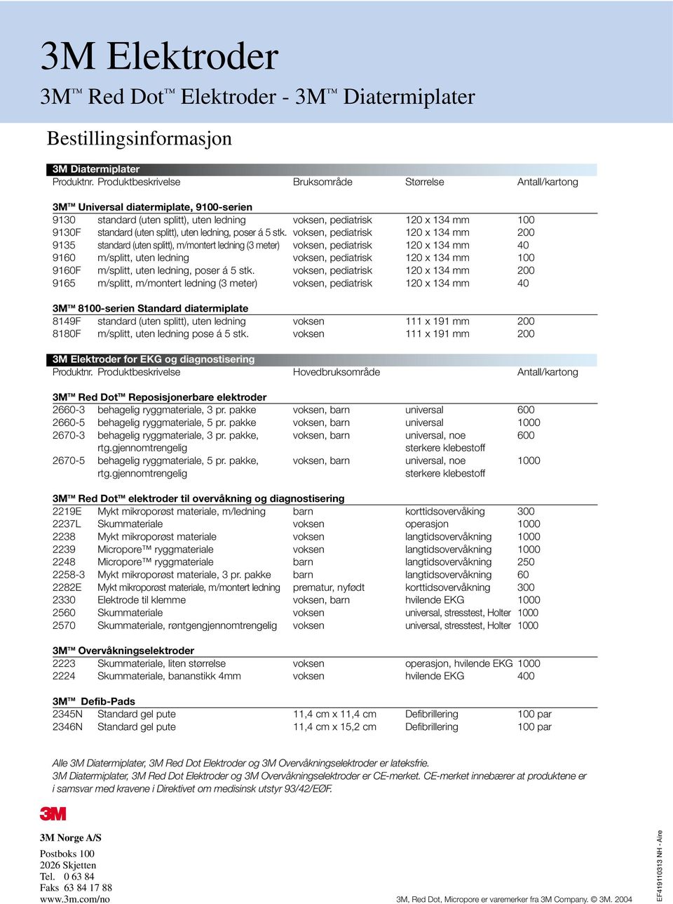 splitt), uten ledning, poser á 5 stk.