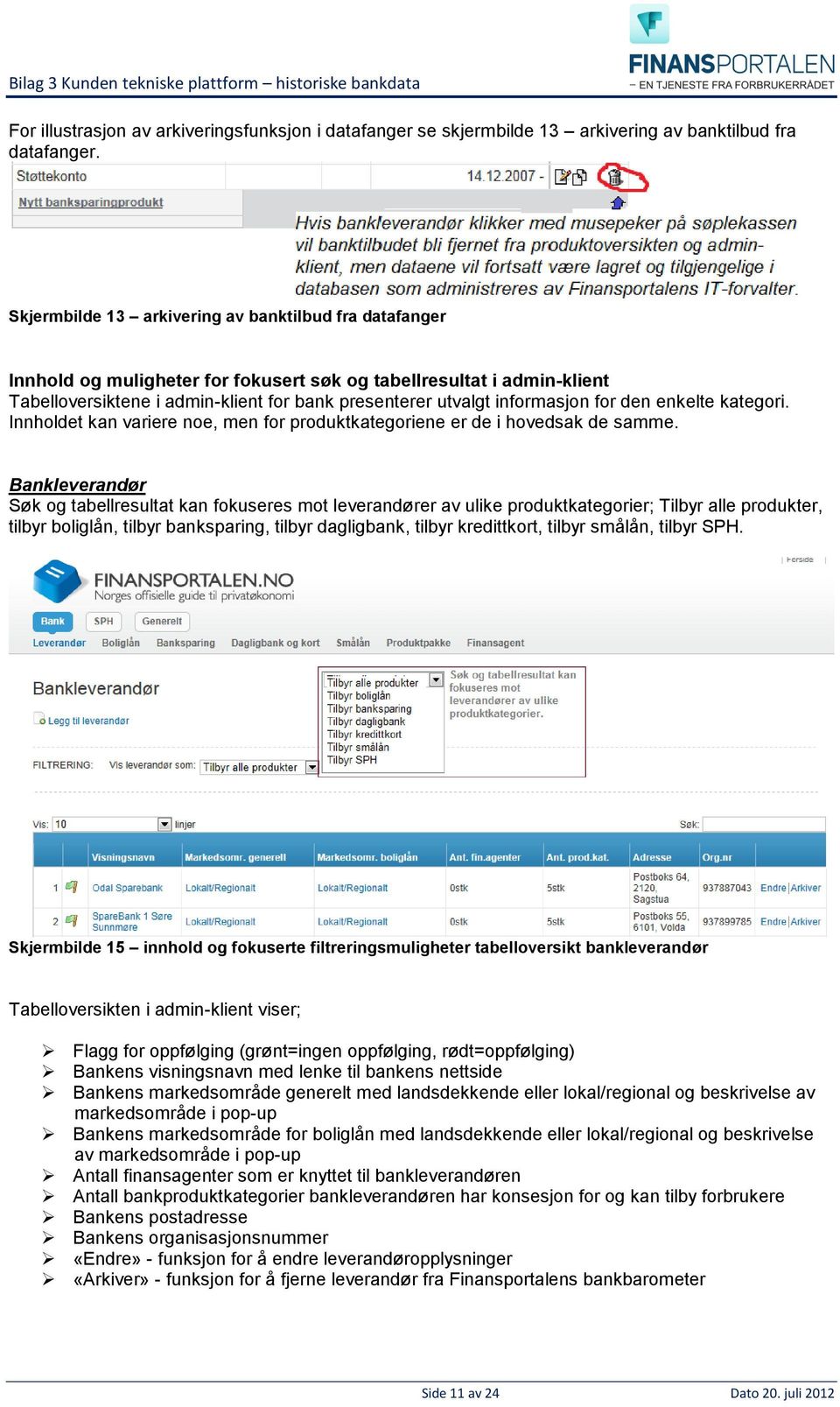 informasjon for den enkelte kategori. Innholdet kan variere noe, men for produktkategoriene er de i hovedsak de samme.