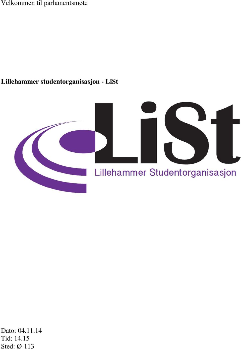 studentorganisasjon - LiSt