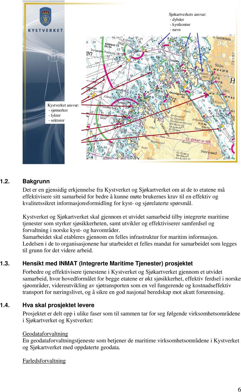 informasjonsformidling for kyst- og sjørelaterte spørsmål.