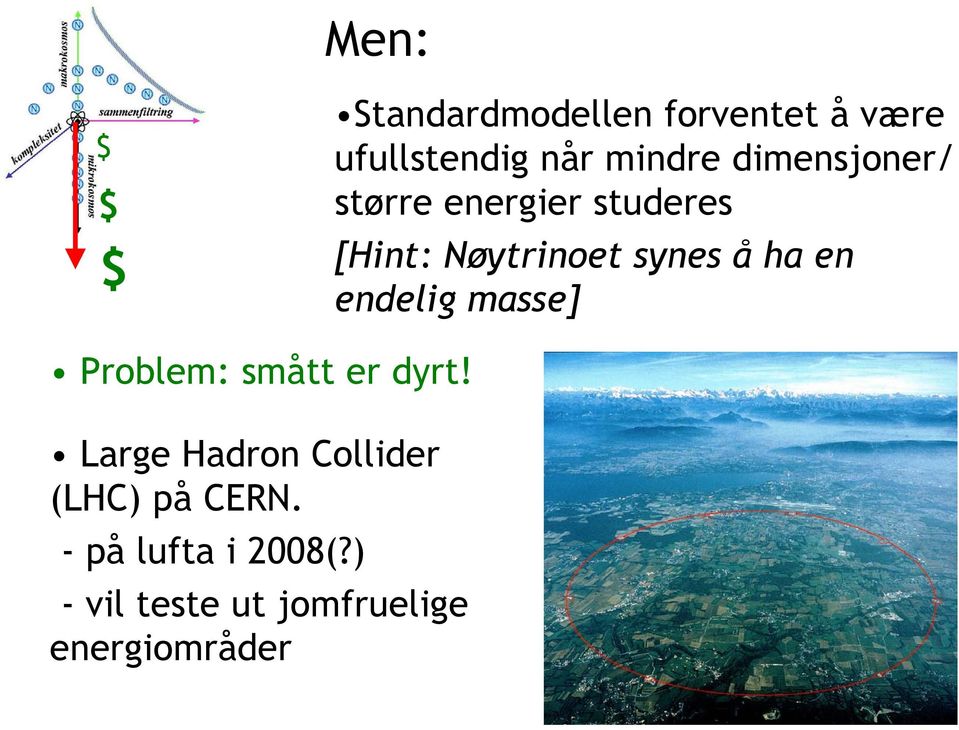 en endelig masse] Problem: smått er dyrt!