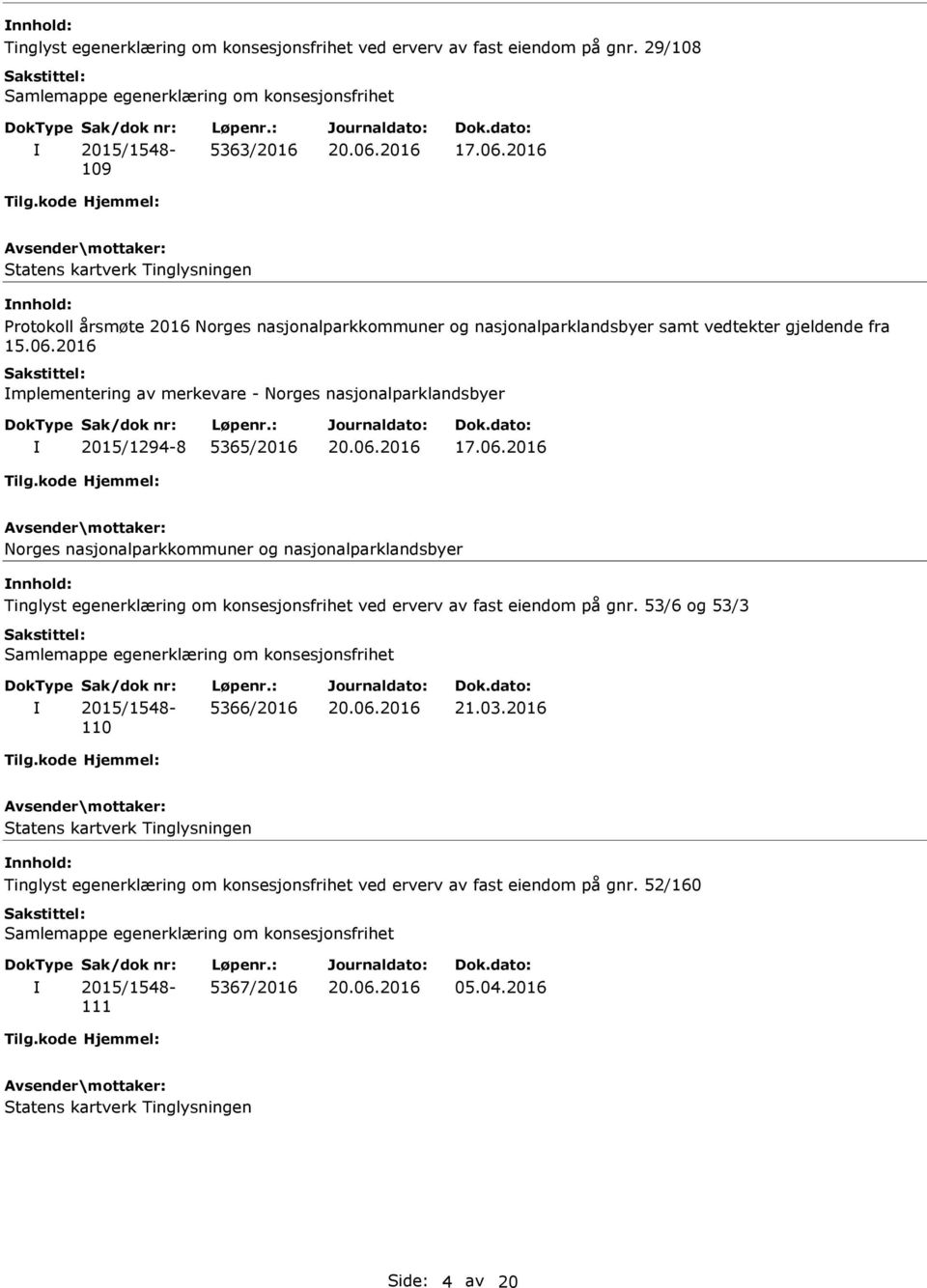 2016 mplementering av merkevare - Norges nasjonalparklandsbyer 2015/1294-8 5365/2016 Norges nasjonalparkkommuner og nasjonalparklandsbyer  53/6 og